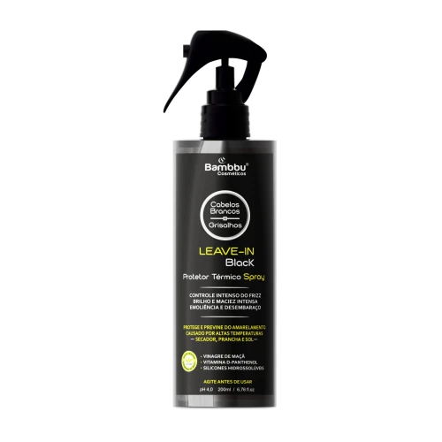 Leave-in / Proter Térmico Spray - Black Desamarelador para Cabelos Brancos e Grisalhos - 200ml