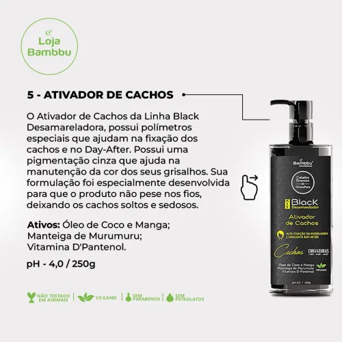 Ativador de Cachos para Cabelos Crespos e Cacheados Grisalhos - Linha Cachos 250g