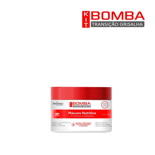 Hidratacao para cabelos brancos e grisalhos Anti Queda e Acelerador Crescimento Capilar 300g - Kit Bomba Crescimento Capilar